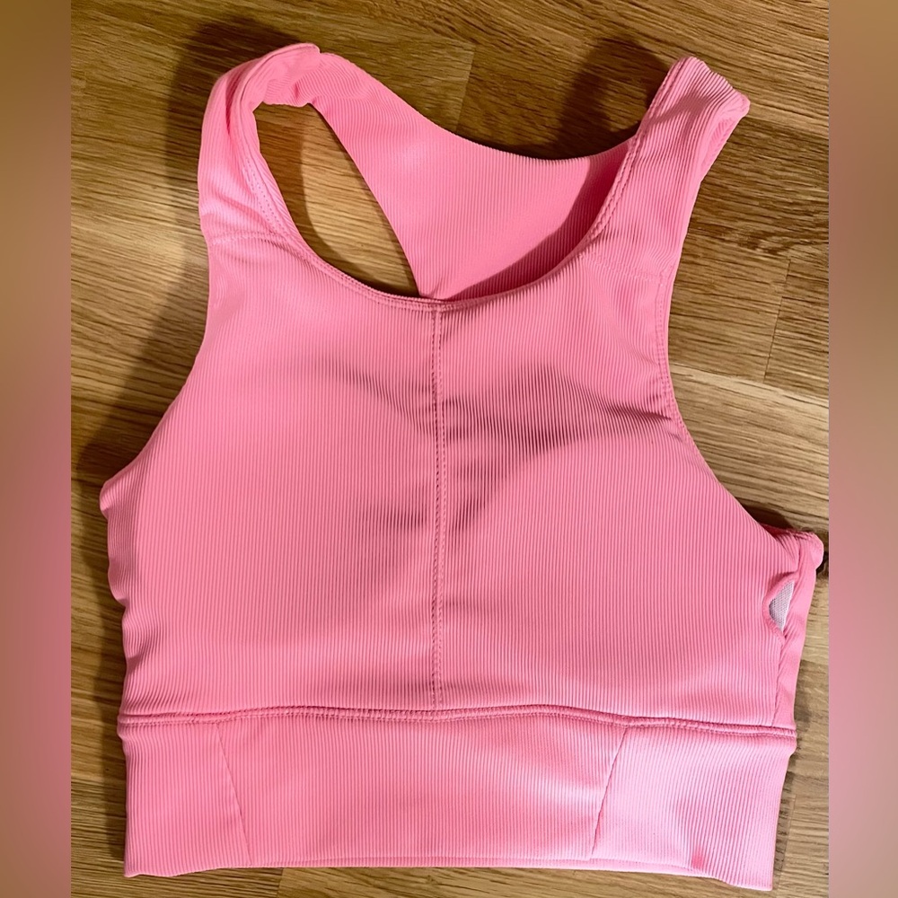 Wilo Pink Ribbed Crop Top - Picture 3 of 6